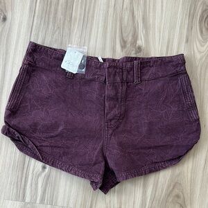 Women's chocolate plum Denim Shorts size 8 free people